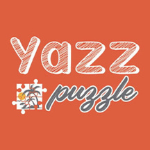 the logo for yazz puzzle on an orange background Puzzle