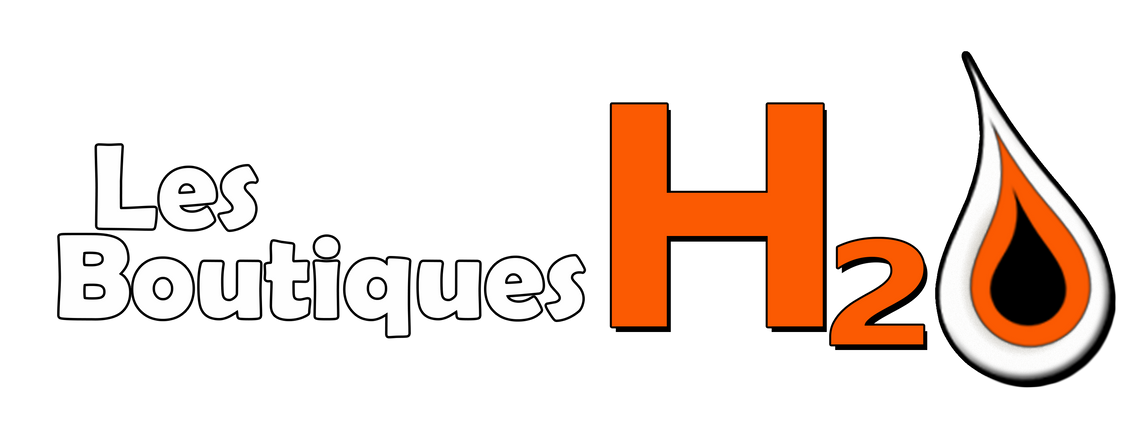logo for les boutiques h2o. Anciennement Vape H2o
